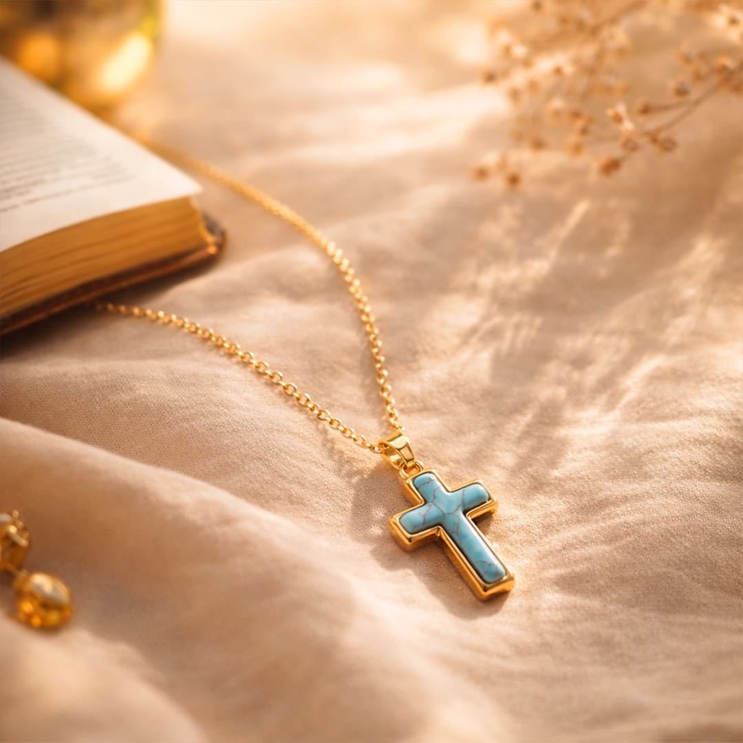 Turquoise Cross Necklace